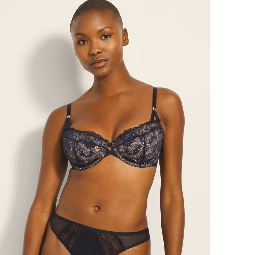 Soma Sequin Lace Balconette Bra